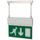 MP 8W Non-Maintained White Hanging Exit Sign IP20